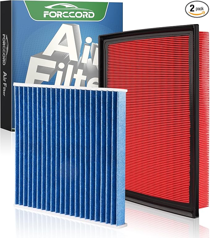 Cabin Air Filter and Engine Air Filter Fits for Toyota 4RUNNER 4.0L (2024-2010), Lexus GX460 4.6L (2023-2010) Activated Carbon Cabin Filter Replacement CF10285 1780138051