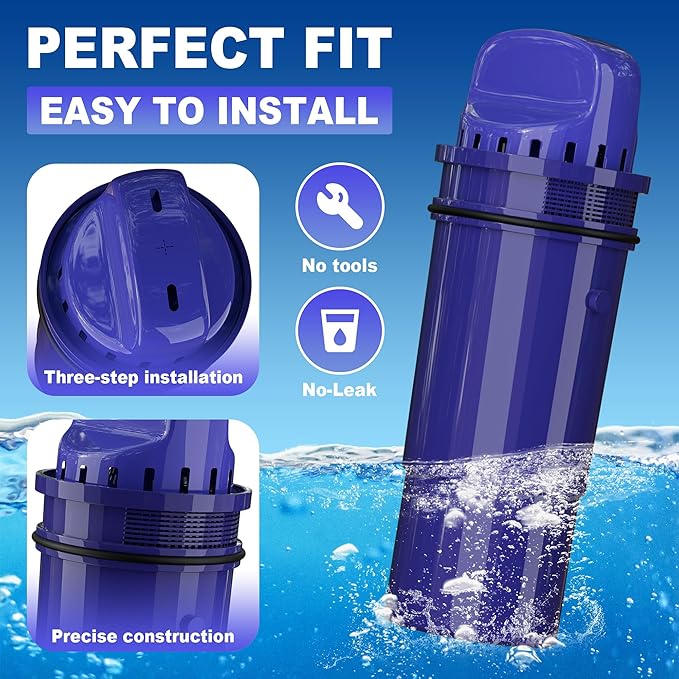 Water Filter Replacement for PUR Pitchers & Dispensers, CRF-950Z, PPF900Z, PPF951K, 4-in-1 Filter System, Reduce Chlorine, PFOA and PFOS, Odor, 2 Pack,by NUTTUTO