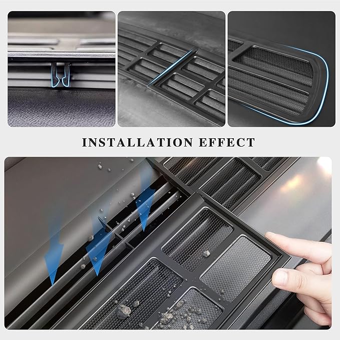 Air Intake Protective Cover for Tesla Model Y 2020 2021 2022 2023 2024 2025 (NO- Juniper) Air Vent Cover Air Intake Vent Grille Cover (black) for tesla Model y Air Intake accessories