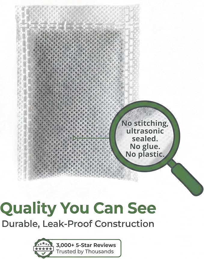 Green Piece Distiller Filters – Activated Charcoal Carbon Sachets (Made in USA) Odor & VOC Absorbing, Compatible with Megahome & Countertop Water Distillers, Coconut Shell Carbon (12 Pack).