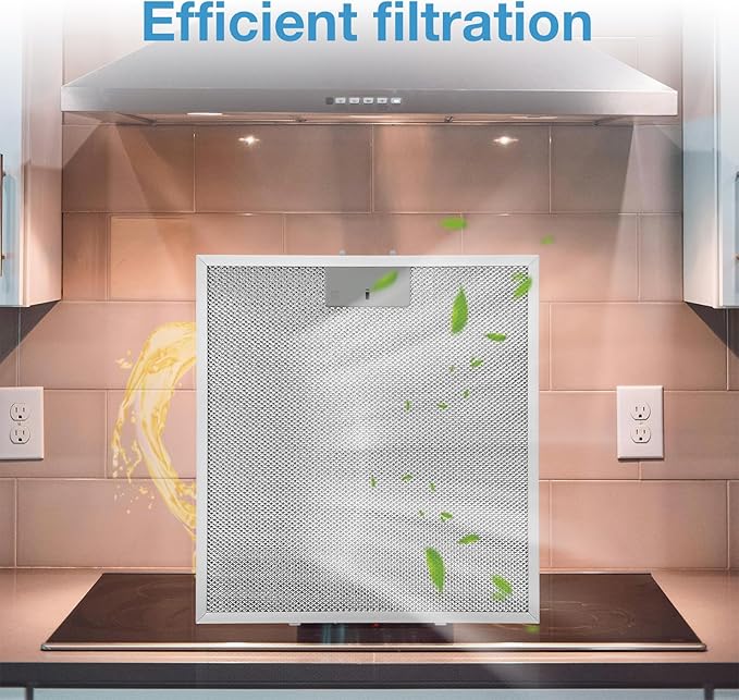 WA0575 Range Hood Filter 14-3/8" x 13-1/2" Compatible with Vissani 30-inch Pyramid or Wall Mount Range Hood, 5-Layer Aluminum Mesh Vent Filter (2 Pack)