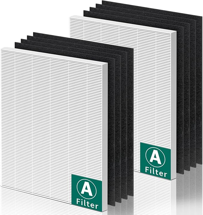 115115 HEPA Replacement Filter A for Winix Plasmawave Air Purifier C535 AM90 5300 6300 5300-2 6300-2 9800, 2 True HEPA + 8 Pre-Filters