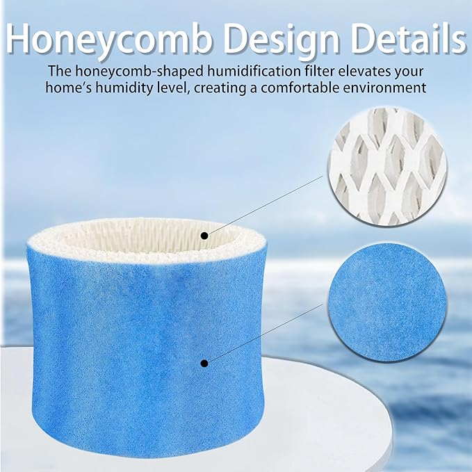 4 Pack HAC504 Replacement Humidifiers Wick Filter A | for Honeywell HAC504PFC Humidifier Filter Models HEV-312C, HEV355C, HCM-300T, HCM-315T, HCM-350 & HCM-710C Filters