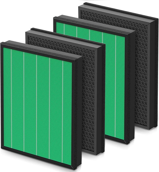 400/400S Replacement Filter for Coway AIRMEGA Max2 400 400S 400(G) 400S(G) Air Purifie-r, Max2 Green HEPA and Active Carbon Filter Set, AP-2015-FP, 2 Set