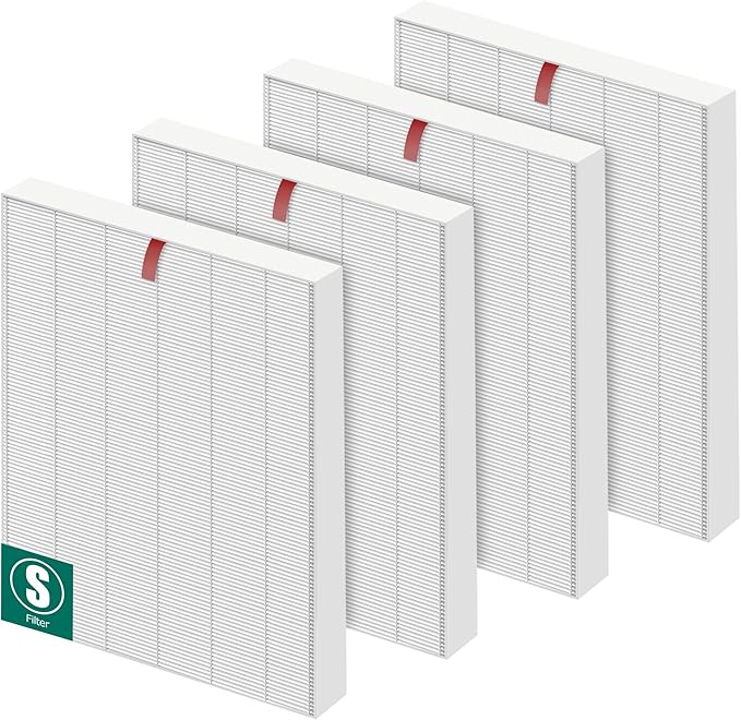 C545 Replacement Filter S for Winix C545 Air Purifier,Replace for Winix Filter S 1712-0096-00 and 2522-0058-00, 4-Pack H13 Ture HEPA Filters by APPLIANCEMATES