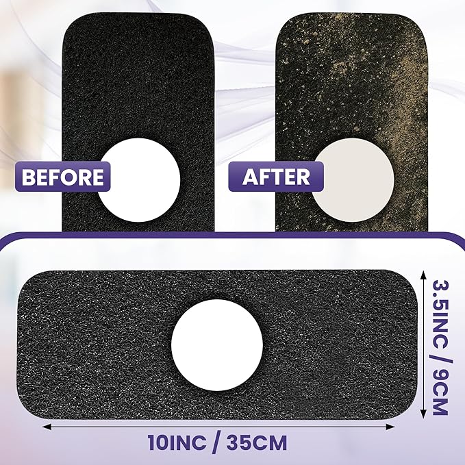 Kodia Ceiling Fan Filters for Blades – Activated Carbon Air Purifier Pads for Dust & Odor Control – Universal Fit Fan Filters with Lavender Scent – 10 Pack + 10 Deodorizing Tablets