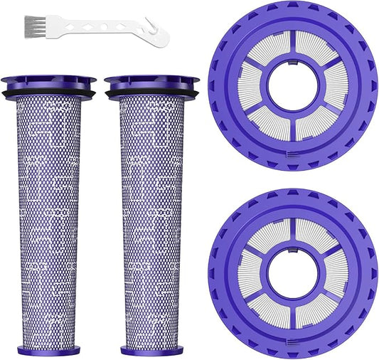 Filters Replacement for Dyson DC41 DC65 DC66 UP13 UP20 UP30 Animal, Multi Floor and Ball Vacuum Ball Animal 2 Ball Animal 3, 2 Pack Post Filters & 2 Pack Pre Filter Replacement Parts