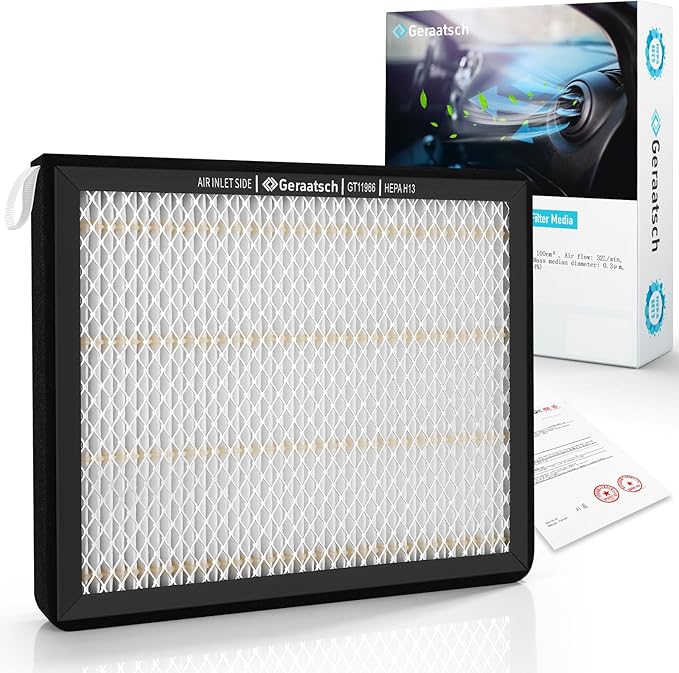 HEPA Cabin Air Filter,Tested 99.95% Filtration, Zero deformation,CF11966 for Envision,CT5,LYRIQ,XT5,Blazer,Camaro,Colorado,Equinox,Impala,Malibu,Silverado,Canyon,Acadia,Sierra,Terrain,Yukon