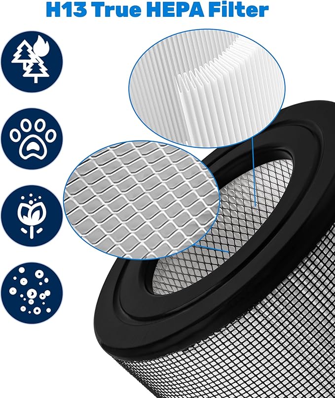 20500 Replacement Filter Compatible with Honeywell 10500 (EV-10) 17000 17000-S 17005 Air Purifiers, Part Number 20500, with 1 True HEPA Filter + 2 Carbon Pre-Filters