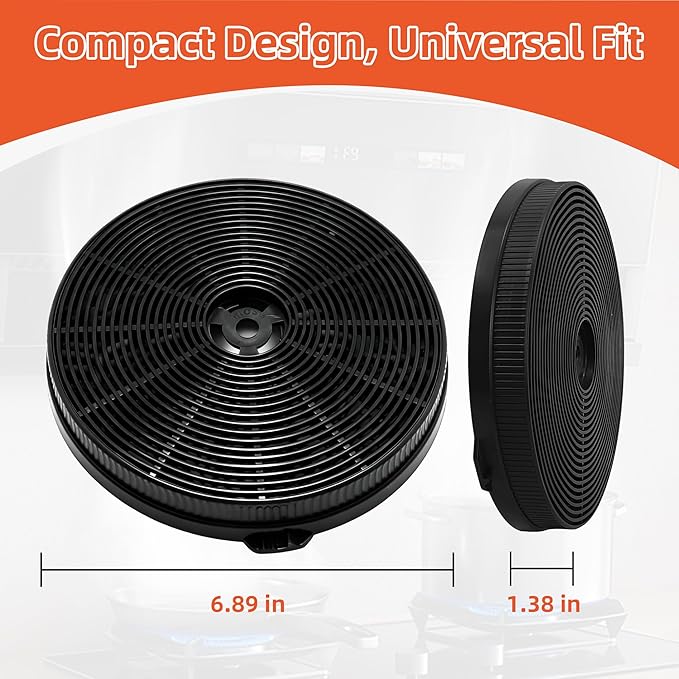 CFK1-TM 4 Set Carbon Charcoal Filter Compatible with Cosmo Range Hoods UMC30 UC30 UMC36 UC36, Also Fit Tieasy USGDCF-G JOEAONZ YYCF02 FIREGAS CC170 Models