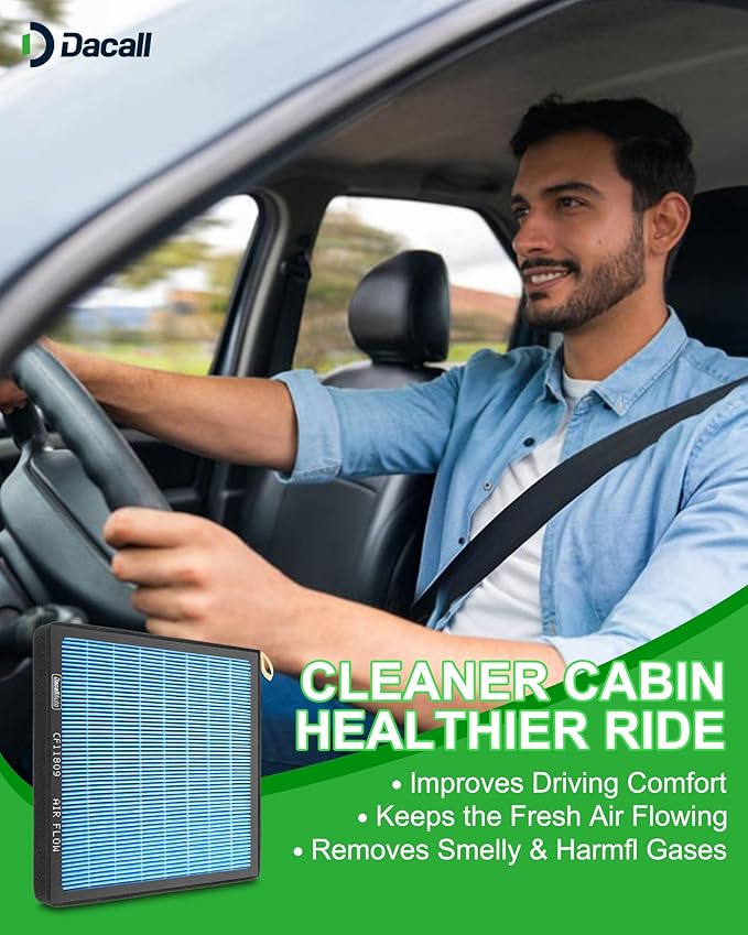 CF11809 Cabin Air Filter fit for Chevy Silverado 1500/2500 HD/3500 HD, Suburban, Tahoe - for GMC Sierra 1500/2500 HD/3500 HD, Yukon - Cadillac Escalade (2014-2022) - Activated Carbon Beads