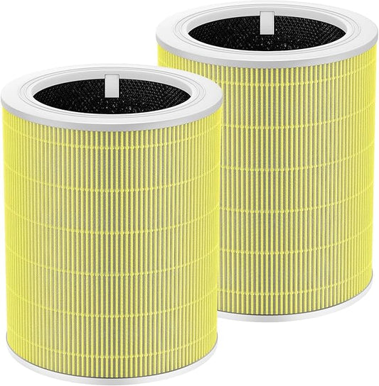 Core 600S Pet Care Replacement Filter for LEVOIT Core 600S & Core 600S-P Air Purifier, for Core 600S-P Pet Care Replacement Filter, Core 600S-RF-PA, 2 Pack, Yellow