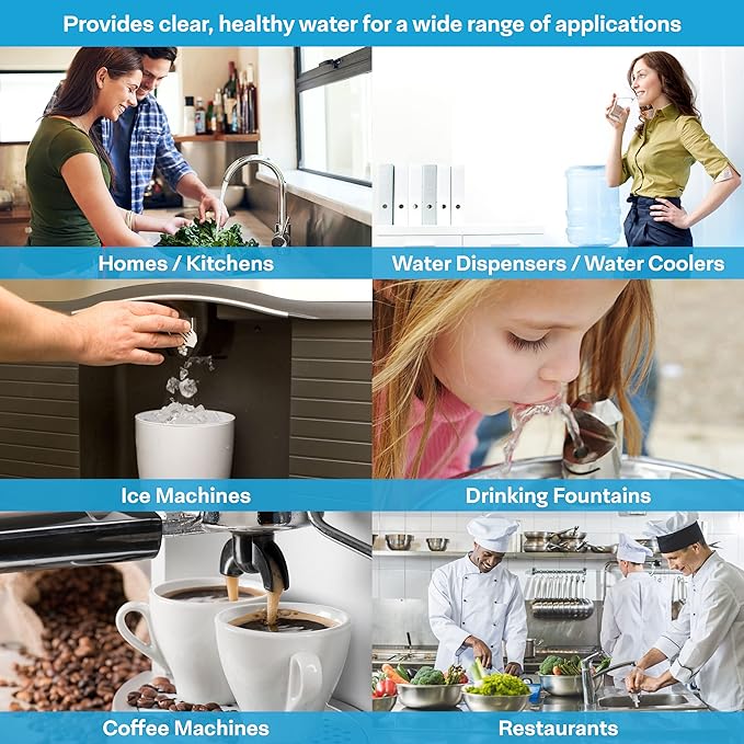SpiroPure SP-WH200 Advanced 2-Stage Whole House Water Filter, Sediment and Catalytic Carbon Filter Cartridges, Chlorine Reduction for The Home, City or Well Water