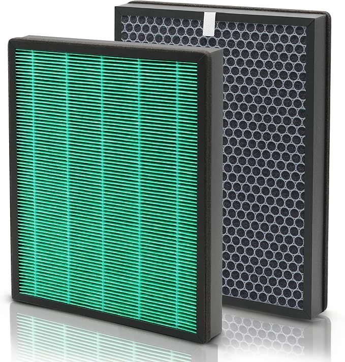 400 400S Replacement Filter Compatible with Coway Airmega Max 2 400/400S Air Pu-rifier Filter Replacement (Compare to Part# AP-2015F/AP-2015E) w/Premium H13 True HEPA & Activated Carbon, 2-Pack