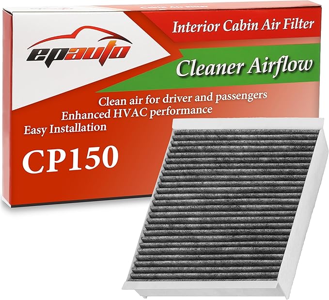 EPAuto CP150 (CF12150) Cabin Air Filter, Replacement for Ford F-150(2015-2025),F-250/F-350 Super Duty (2017-2025), Expedition (2018-2024), Lincoln Navigator (2018-2024) w/Activated Carbon