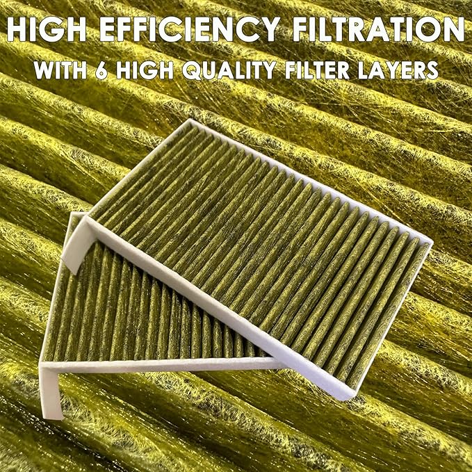 2 Pack Cabin Air Filter Compatible with Tesla Model 3 Model Y 2025 2024 2023 2022 2021 2020 Juniper HEPA Air Filter with Activated Carbon Replacement Kit Interior Accessories Part Protection Refit