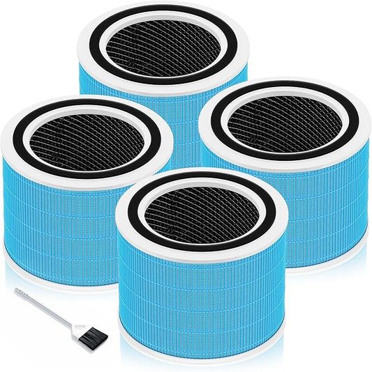 Funmit Core 200S Smoke Remover Replacement Filter for LEVOIT Core 200S Smart WiFi Air Purifier, 3-in-1 Filter Replacement and High-Efficiency Activated Carbon, Part # Core 200S-RF, 4Pack