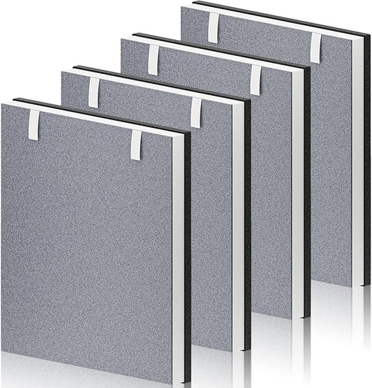 4 Pack Vital 100 Replacement Filter for LEVOIT Vital 100 Air Purifier, 3-in-1 H13 True HEPA and High-Efficiency Activated Carbon Filter, Part Number Vital 100-RF