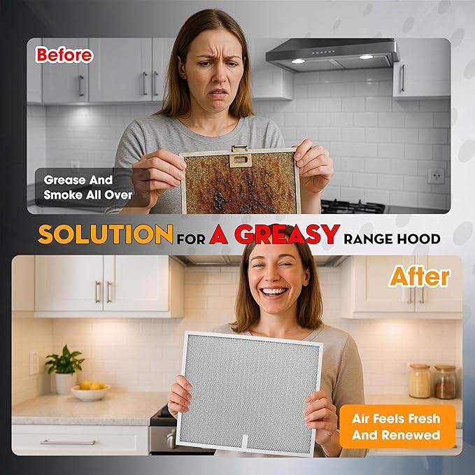 Upgraded 2 Pack BPS1FA30 Range Hood Filter 11-3/4" x 14-1/4" Replacement for Broan & Nutone Allure Series, Aluminum Mesh Grease Filter, Replaces 99010299 S99010299 S99010305
