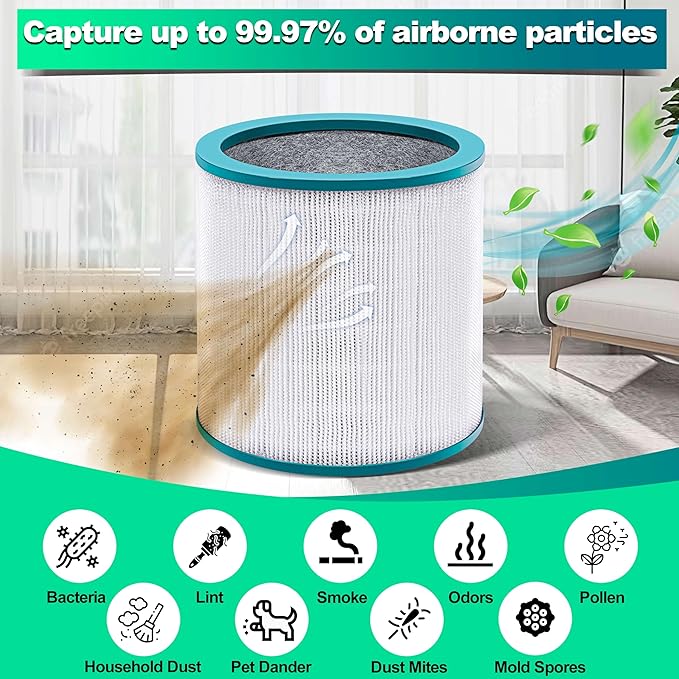 BRENSTEN 1 Pack Replacement Air Purifier Filters for Dyson Tower Purifier Pure Cool Link TP01 TP02 TP03 BP01, AM11, Dyson BP01 Models, Compared to Part # 968126-03 - Premium Activated Carbon Filters