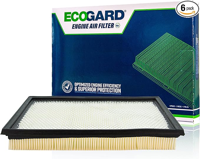 ECOGARD XA4727 Premium Engine Air Filter Fits 2005-2020 Nissan Frontier, 2004-2015 TITAN, 2005-2012 Pathfinder, 2005-2015 Xterra, Armada, 2012-2021 NV2500, 2004-2010 INFINITI QX56 (Pack of 6)