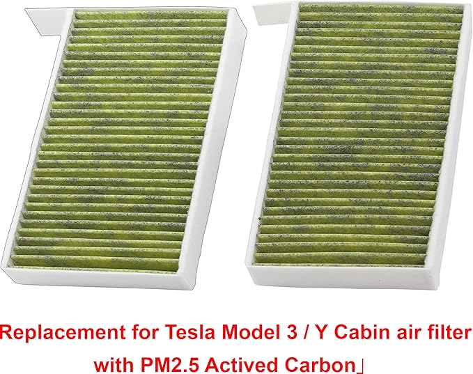 EPAuto CP681 (1107681-00-A) Premium HVAC Cabin Air Filter with Activated Carbon, Replacement for Tesla Model 3 (2017-2026), Model Y (2020-2026)