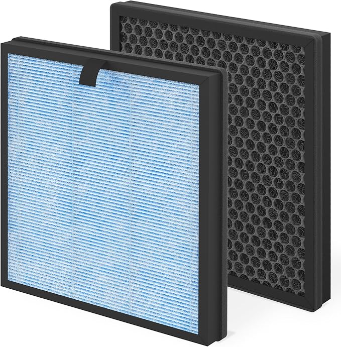 AP303 AP304 Replacement Filter Compatible with DAYETTE & FRESHDEW AP303/AP304 Air Purifier, 3 Stage Filtration for Home Large Room, 2 Pack (Smoke Wildfire Filter)