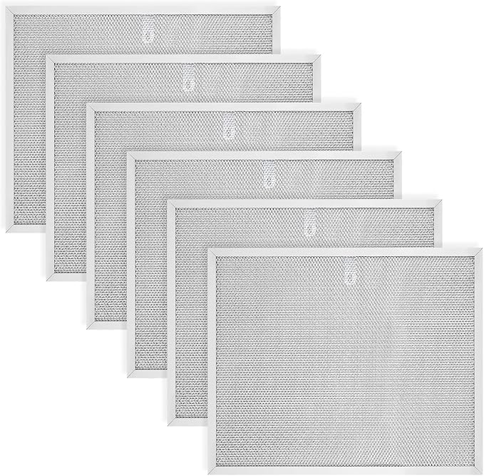 BPS1FA30 Range Hood Filter for 30-Inch Broan Nutone Allure QS1 WS1, 5-Layer 99010299 Aluminum Range Hood Filters Replacement 11.9"X14-1/4"X3/8" (6Pack)