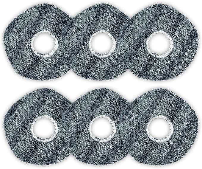 (6 Pack) X10 Pro Omni Replacement Mop Pads Compatible with Eufy X10 Pro Omni Robot Vacuum Cleaner, Washable Replacement Mop Cloths, Mop Pad Accessories Kit