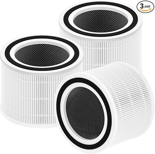 Core 300 Replacement Filter Compatible With LEVOIT Core 300 Core 300s Core 300-P Air Purifier, 3-in-1 Great High-Efficiency Materials With Activated Carbon, 3 Pack