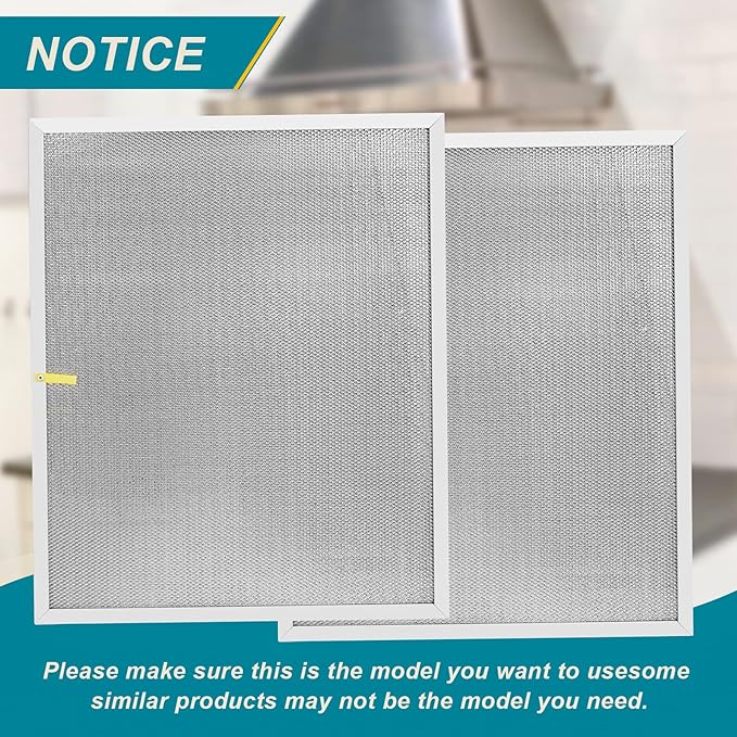 Fietrexa BPS1FA30 Range Hood Filter Aluminum Grease Filter 11-3/4 x 14-1/4" x 3/8" Replacement for Broan QS1 30" and Nutone Allure 30" WS1 Pack of 2