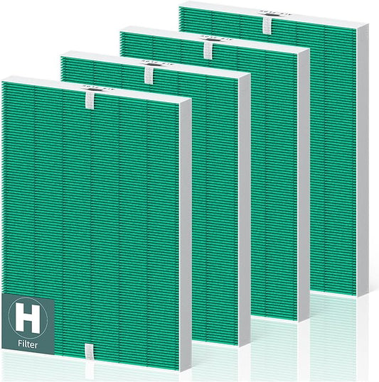 4 Pack 116130 Toxin Absorber Replacement Filter H for Winix PlasmaWave Air Purifier 5500 5500-2 C535 5300 5300-2 6300 6300-2 P300 AM90 9000 5000 5000B C909 9800