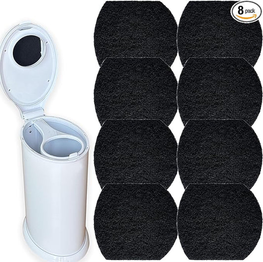8 Pack Odor Removing Refills for Ubbi Diaper Pail, Diaper Pail Odor Absorber Carbon Filter Refills to Keep Home Fresh