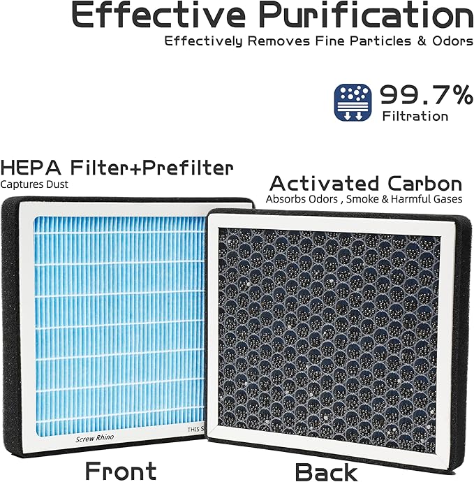 Cabin HEPA Air Filter CF12820 Compatible with Hyundai Tucson 2022-2026,Elantra 2021-2025,Santa Fe 2021-2026,Sonata 2020-2025,/Kia K5 2021-2026,Sorento 2021-2025,Sportage 2023-2026