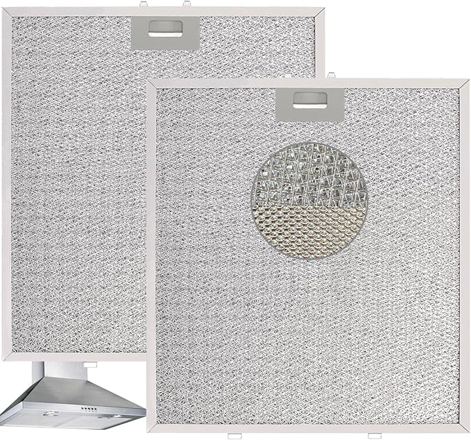 Upgrade 5-layer WA0575 Range Hood Filter Replacement 14.4"x13.5" Compatible with Vissani 30 inch Pyramid or Wall Mount Range Hood vent filter Aluminum Filters 2PARKS
