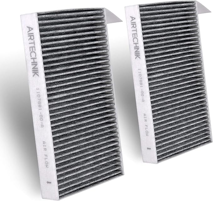 AirTechnik CUK25015 Cabin Air Filter w/Activated Carbon | Fits Tesla Model 3 2017-2025, Model Y 2020-2025 - 1107681-00-A | CF12774