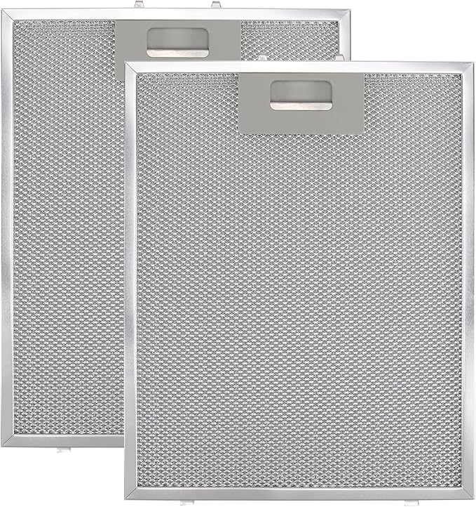 SB08087294 Range Hood Filter Replacement, Compatible with Broan, 3-Layer Aluminum Mesh Grease Filter 11.75X9.375Inch, Aluminum Range Hood Vent Filters,2PCS