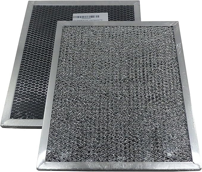 KITCHEN BASICS 101 41F, 97007696, 97005687 replacement for Broan Nutone Range Hood Grease Mesh Charcoal Carbon Combo, Single Pack- Filter Size 8.75 x 10.5 x .44 Inches