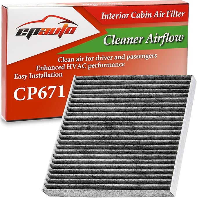 EPAuto CP671 (CF11671) Cabin Air Filter with Activated Carbon, Replacement for Mazda CX-7; Jeep Wagoneer; RAM 1500, 2500, 3500, 4500, 5500 – Fits Select Models 2006–2025