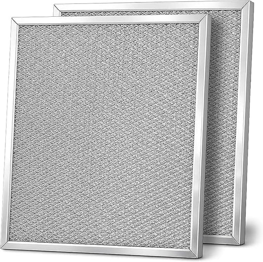 Set of 2 Aluminum Range Hood Filters 8 1/4” x 10”x 0.09"Th - Grease Filters for Range Hood - Camper Metal Tiny House - Hoods Stove Vent Filter or Kitchen Exhaust Fan Cover - Replacement Oven Filter