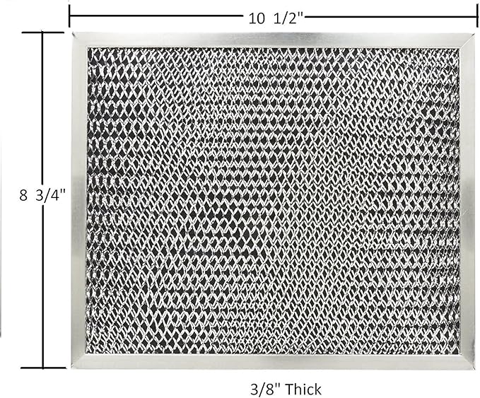 Blendin Replacement Aluminum Charcoal Grease/Air Filter, Compatible with Broan-NuTone S97007696, 41F, Non-Ducted Kitchen Range Hoods, Replacement Part Measurements: 8 3/4" x 10 1/2" x 3/8", 1 Pack