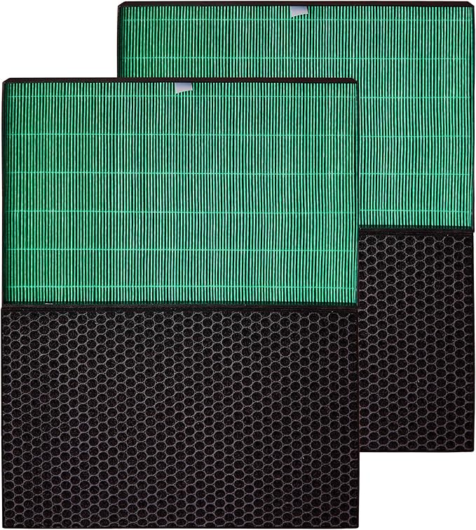 Replacement Filter Set Compatible with Coway Airmega ProX Air Purifier, wiith Max 2 Greenfilter + Activated carbon filters-2 Pack