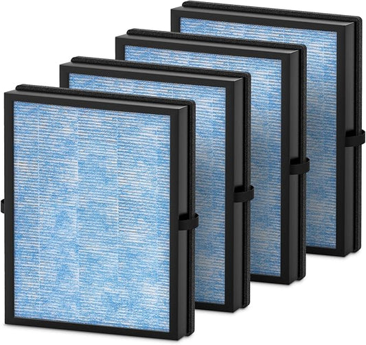 MK04 Filter Compatible with AROEVE MK04 Air Purifier Replacement 4-Layer HEPA Filter for Dust Pet Dander Smoke Pollen for Home and Office Up to 1095 Sq.Ft, MK-04LX MG04JH - Standard Version, 4 Pack