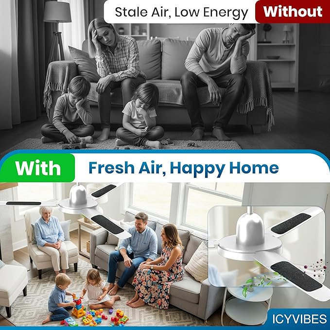 Premium Ceiling Fan Filters for Blades -15 PCS Activated Carbon Air Purifier Pads Unscented Washable Reusable Easy-Stick Coconut Shell Odorless Charcoal Dust Catcher Covers for Home Lighting Extractor