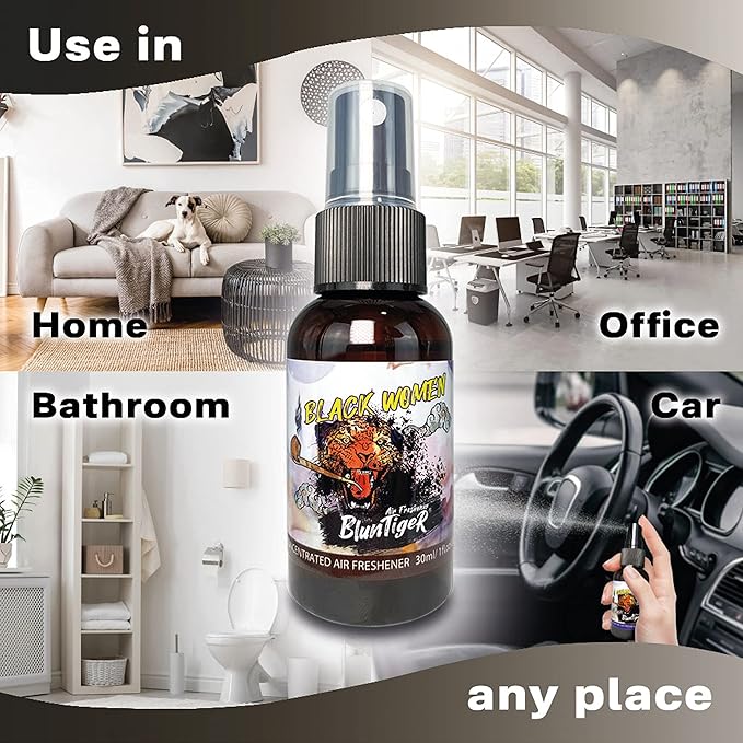 High Concentrated Strong Oil Based Air Freshener (Inspired by Rose) 30ml/1oz Car, Room, Home and Bathroom Deodorizer & Odor Eliminator Spray