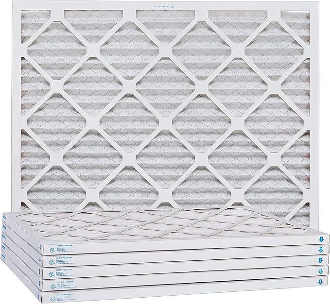 Aerostar 17x22x1 MERV 13 Air Filter, Pleated AC Furnace HVAC Filters (16.875x21.875x0.75), for Allergies Asthma Dust Pet Dander Pollen Smoke Bacteria, MPR 1200 FPR 7, USA, 6 Pack
