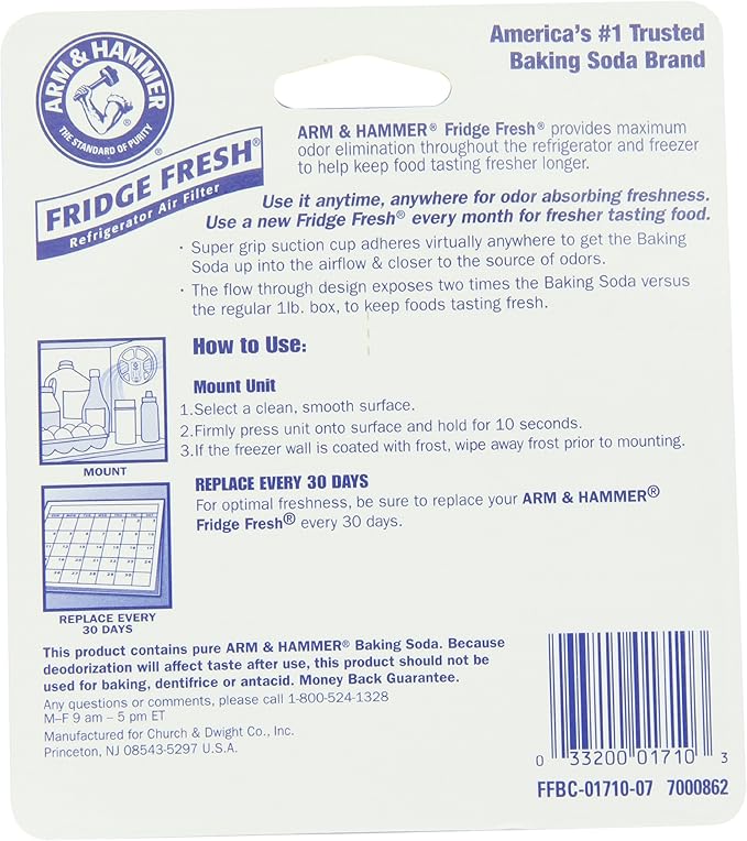 Arm & Hammer Fridge Fresh Refrigerator Air Filter (Pack of 4)