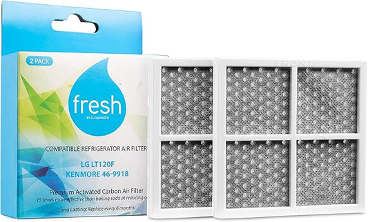 Mist Fresh Refrigerator Air Filter Replacement for L120F, LG ThinQ Fresh Air Filter, Kenmore Elite 469918, 6 Month Replacement, 2 pack
