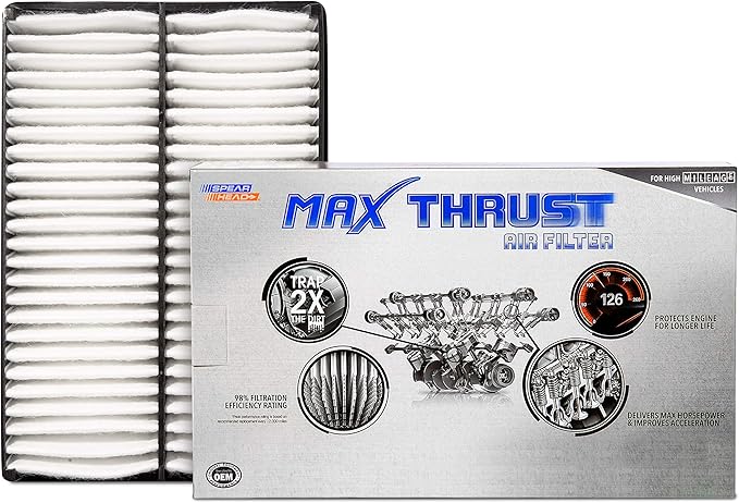 Spearhead Max Thrust Engine Air Filter Replacement | Fits Mazda 3 (2004-11, 2012-13 Non-Skyactiv), Mazda 5 (2006-10, 2012-15) | OEM Fit & High Dust Holding Capacity (MT-898)