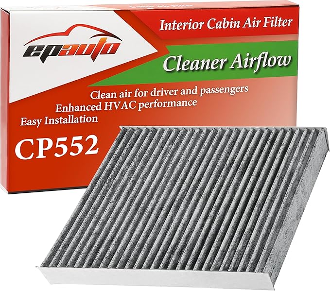 EPAuto CP552 (CF12552) Cabin Air Filter with Activated Carbon, Replacement for Infiniti QX50, QX55, QX60, QX80, Replacement for Nissan Altima, Pathfinder, Rogue, Sentra - Fits Select Models 2019-2026